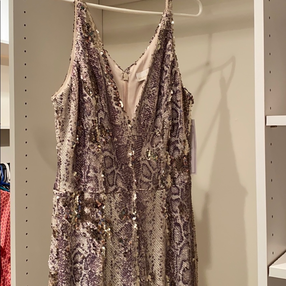 **NWT** snakeskin & gold sequin pant suit